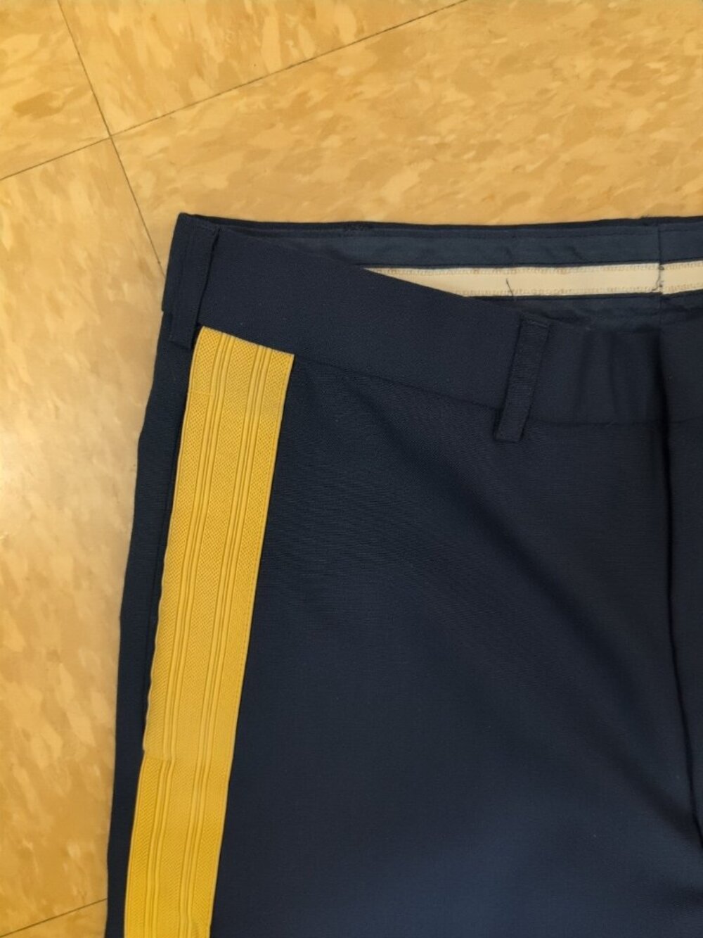 US Army Bremen-Bowden 451 Trousers Officer Mens 31R Pants Dress Blue Yellow Uni - Picture 4 of 14